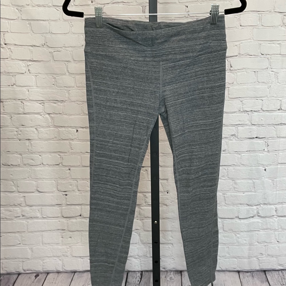 Gapfit G Fast Cropped Heather Grey Leggings Size Medium